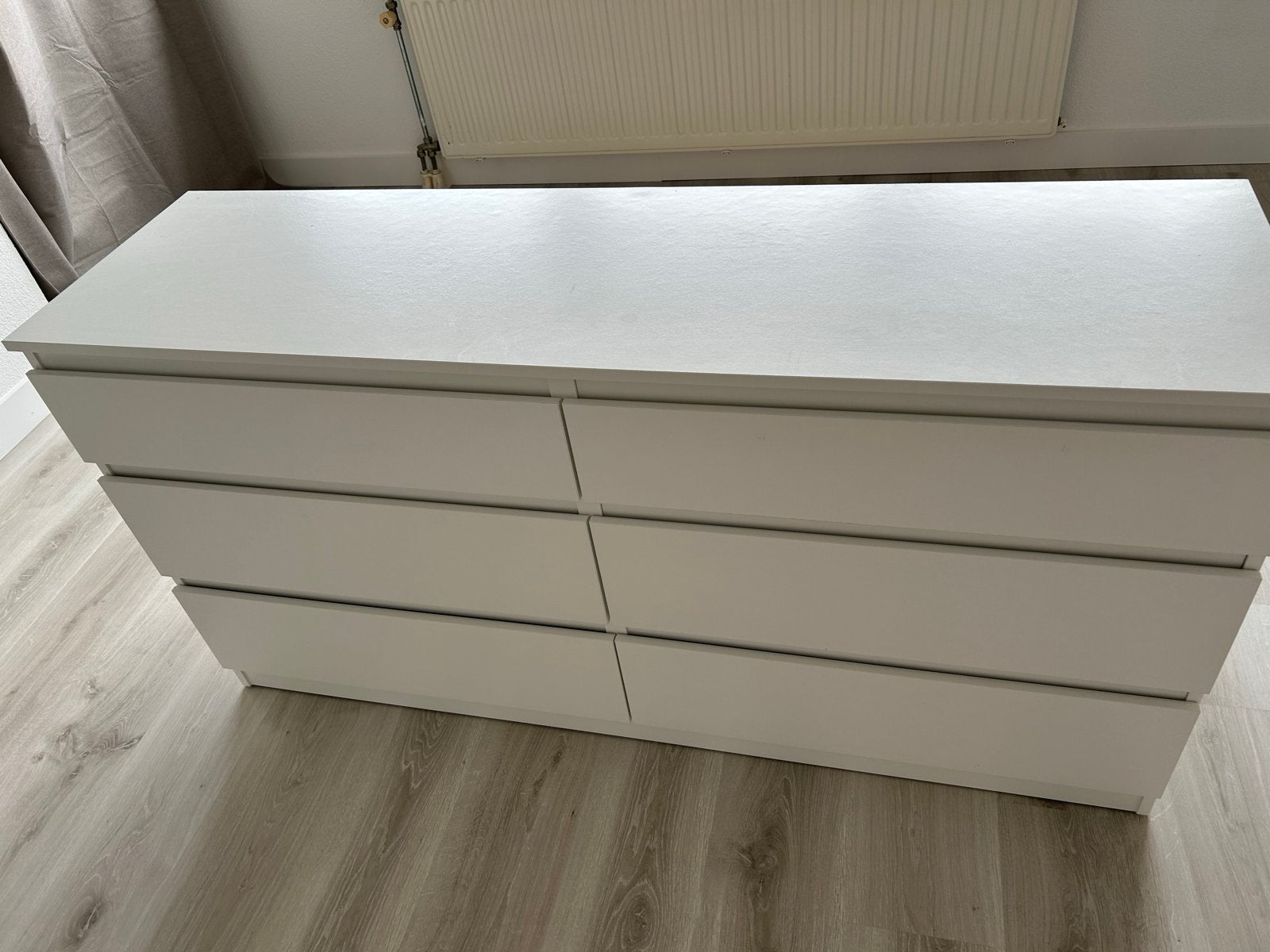 Te koop ikea kullen Witte ladekast met 6 lades, Huis en Inrichting, Ophalen, 5 laden of meer, 100 tot 150 cm, 150 tot 200 cm