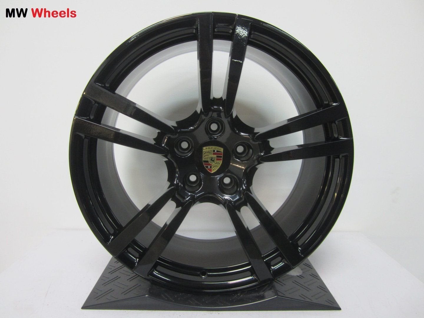 Porsche 21 inch Origineel Cayenne Turbo II velgen zwart, Auto-onderdelen, Banden en Velgen, Velg(en), -, -, Nieuw