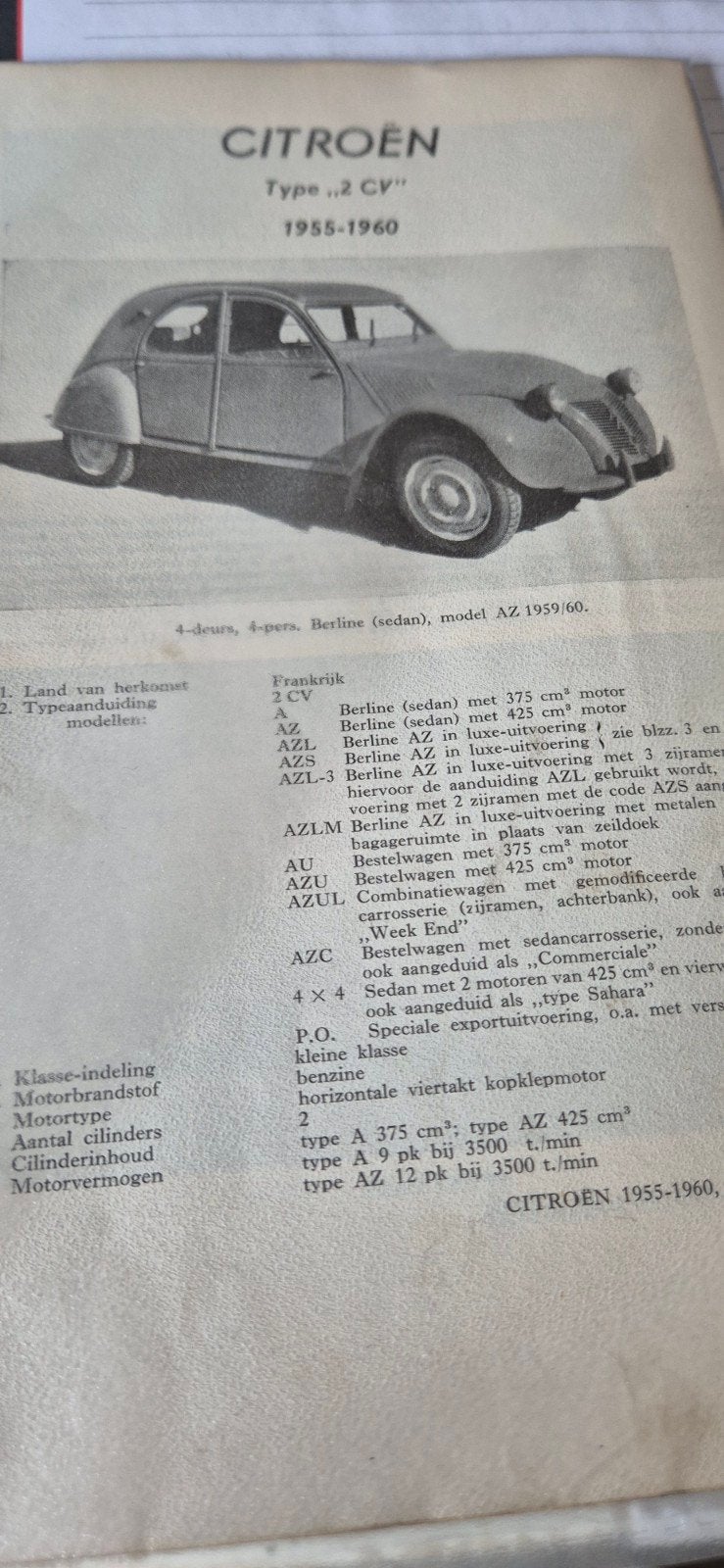 kluwer auto technisch Handboeken voor Citroën Type 2CV 1955-, Ophalen of Verzenden