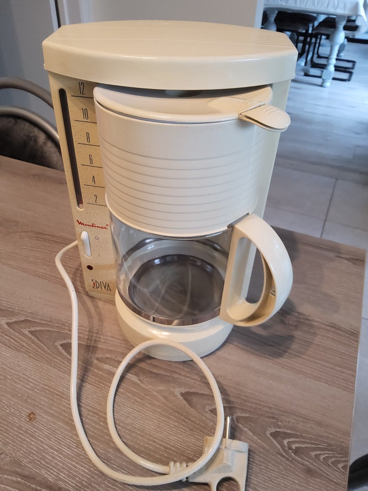 Moulinex DIVA Koffiezetapparaat - Type B75, Gebruikt, 10 kopjes of meer, Koffiemachine, Gemalen koffie
