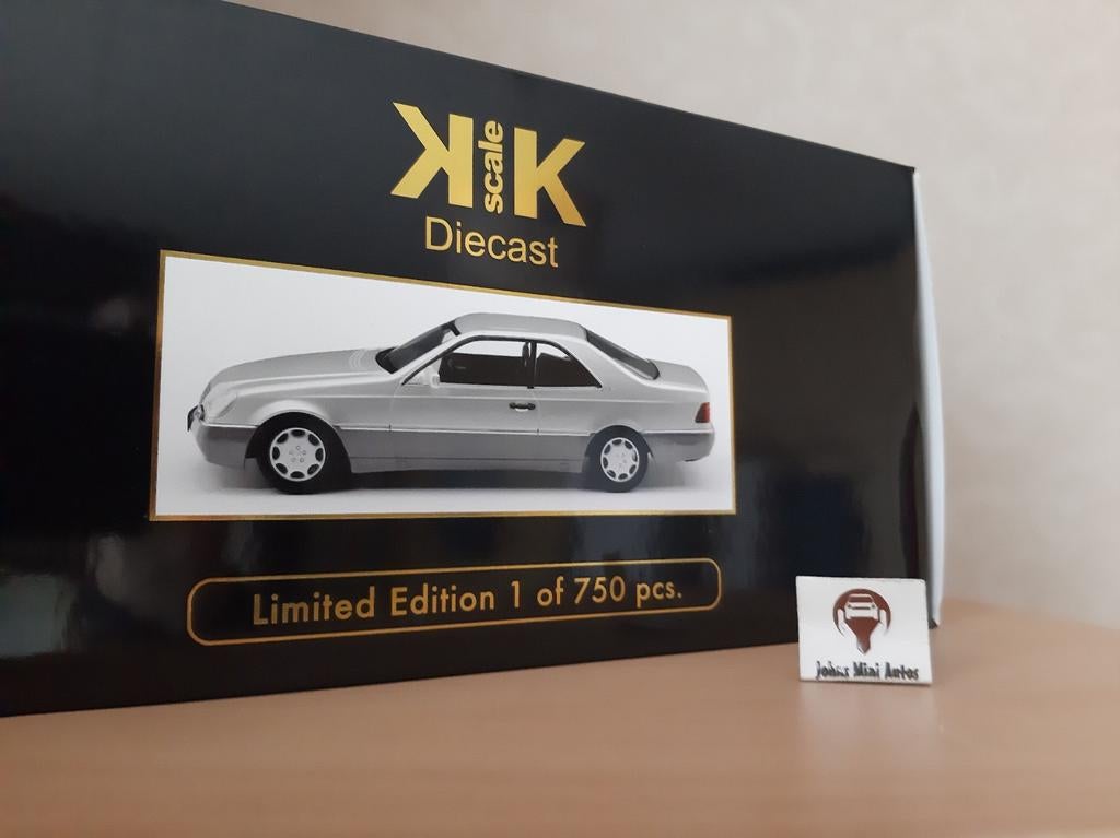 Mercedes Benz 600 SEC C140 Zilvermetallic KK-SCALE 1:18, Hobby en Vrije tijd, Modelauto's | 1:18, Overige merken, Auto, Nieuw