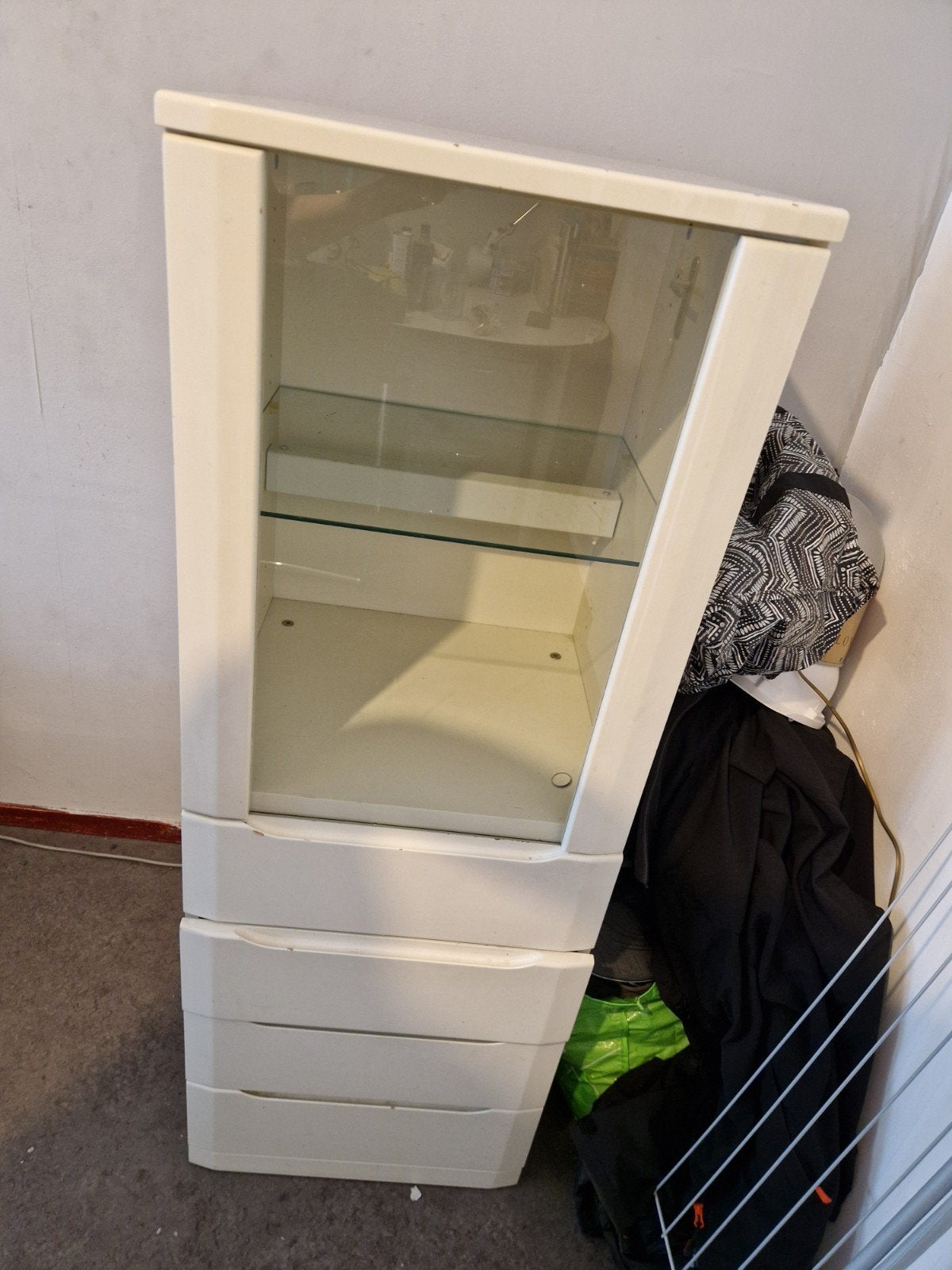 Vitrinekast 50x50x135 met verlichting, Huis en Inrichting, Kasten | Vitrinekasten, Ophalen, Met plank(en), Gebruikt, 100 tot 150 cm