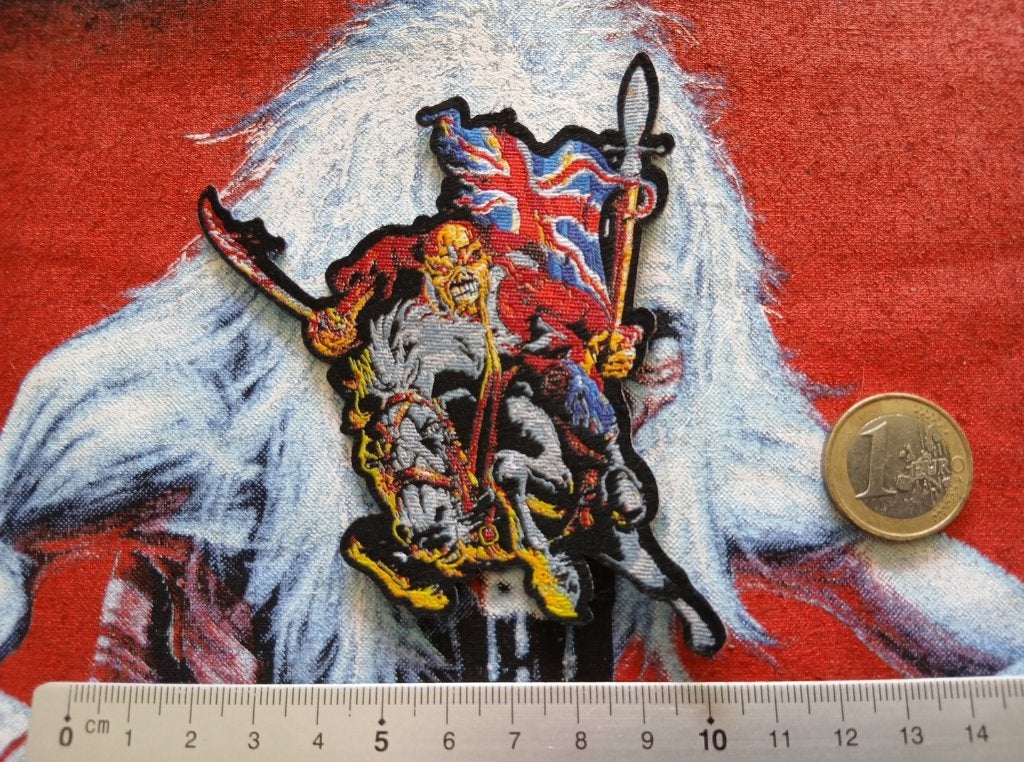 Iron Maiden  mooie shaped maiden england patch 315, Verzenden, Nieuw, Kleding