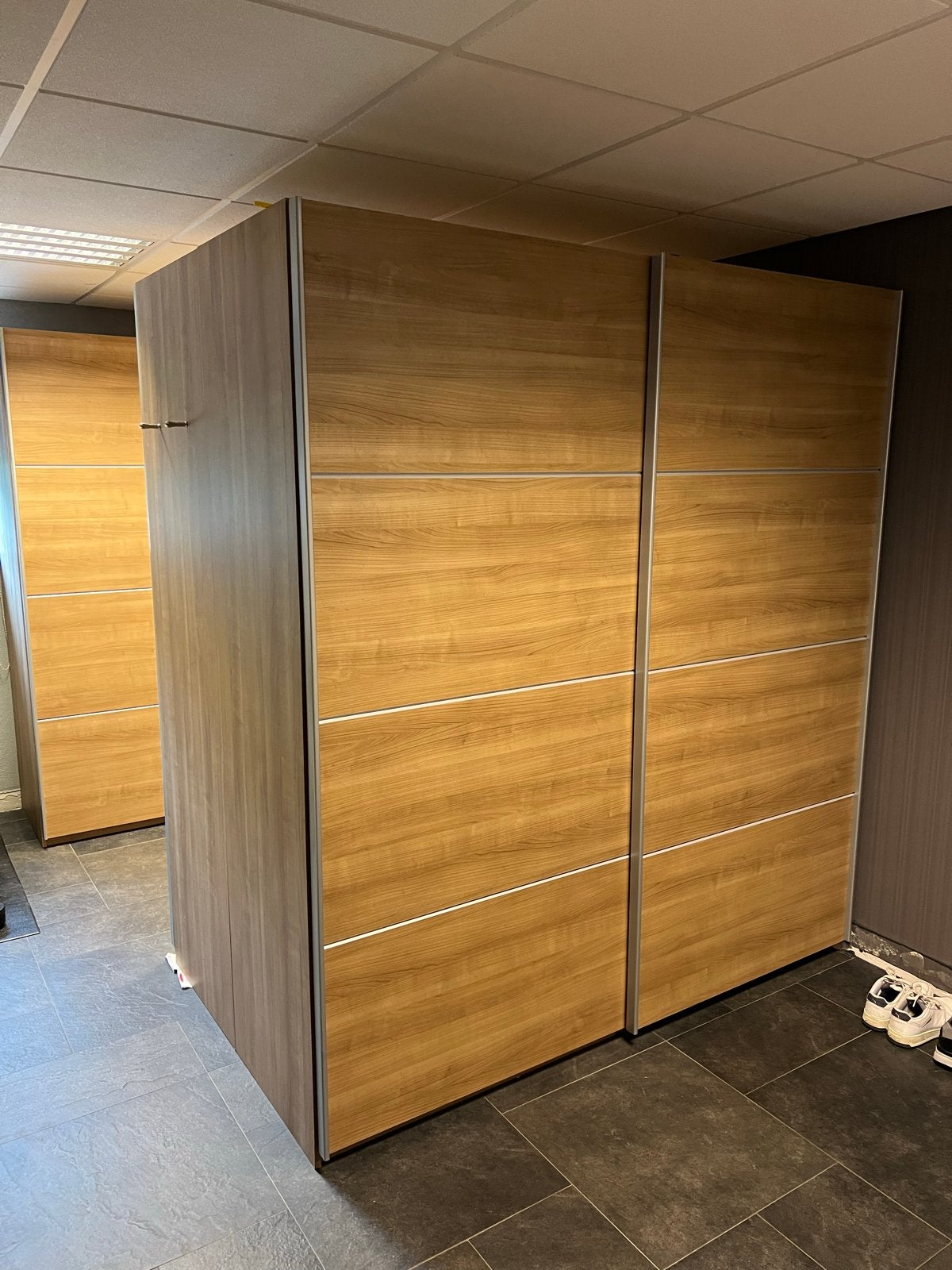 3 kleding/Schuifwandkasten met zweefdeuren - 200x220x60 cm, Ophalen, Gebruikt, 200 cm of meer, Met deur(en)