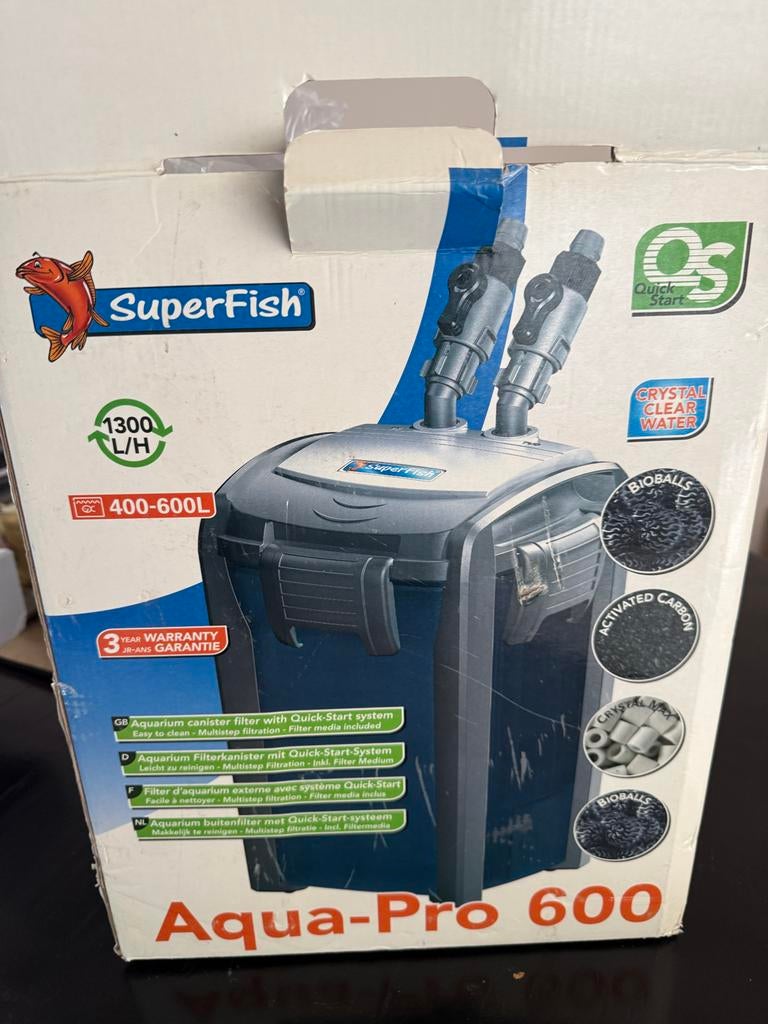 SuperFish aqua-pro 600 vijverpomp, Ophalen of Verzenden, Zo goed als nieuw, Vijverpomp