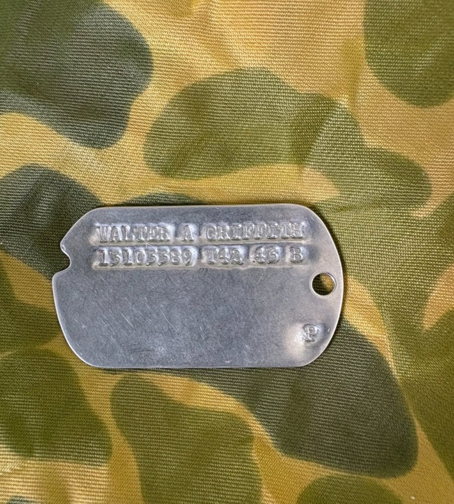 Tweede wereldoorlog US Dogtag Walter A Griffith, Verzamelen, Militaria | Tweede Wereldoorlog, Ophalen of Verzenden, Landmacht