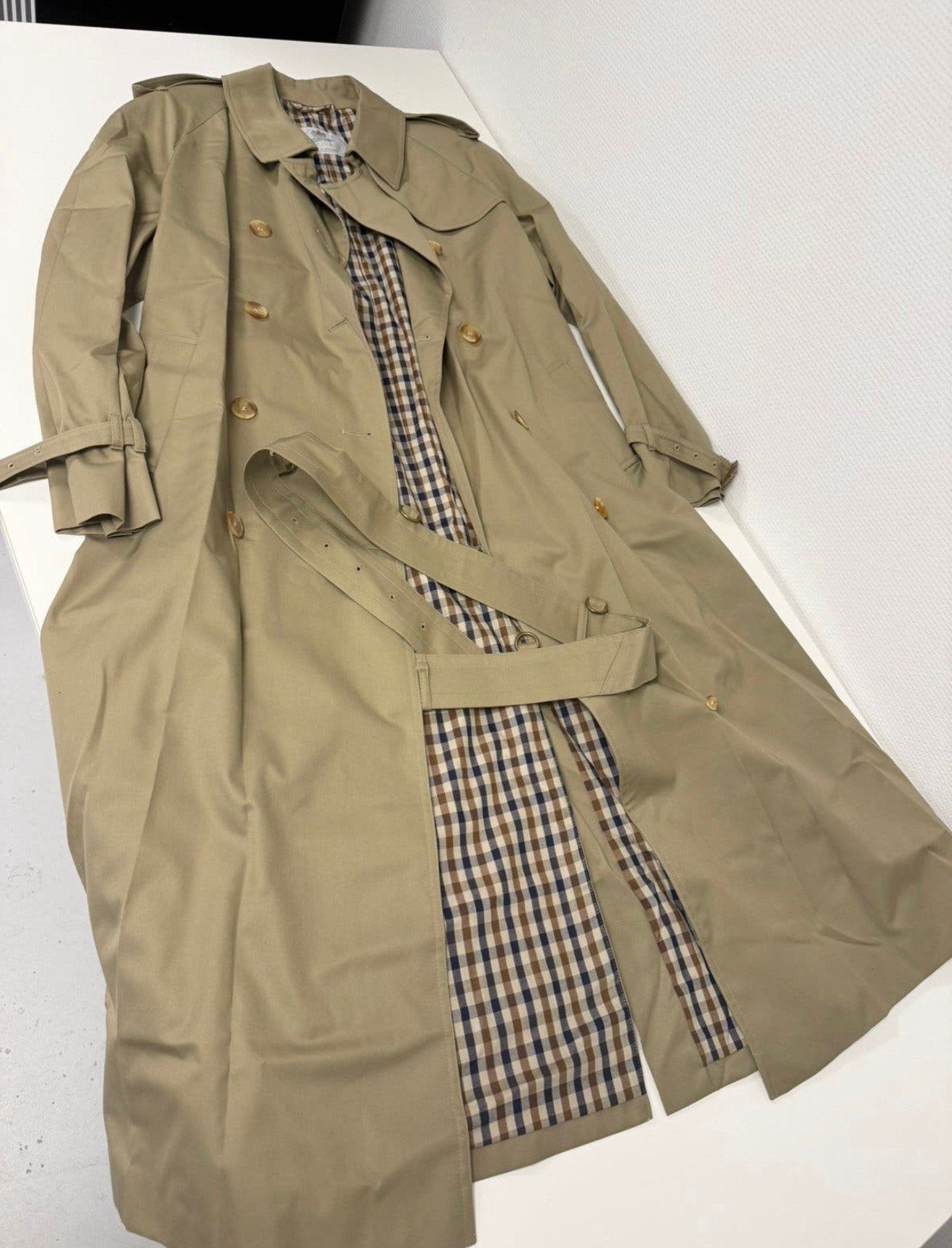 Aquascutum Aqua 5 Trenchcoat Beige XL Nieuw Made England, P, Beige, P, Nieuw
