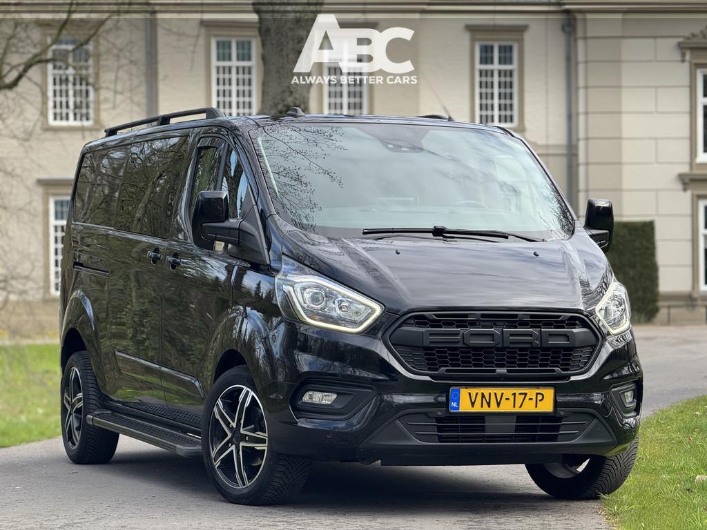 Ford Transit Custom 300 2.0 TDCI L2H1 Limited DC Leer Camera, 15 km/l, Euro 6, 4 cilinders, Zwart