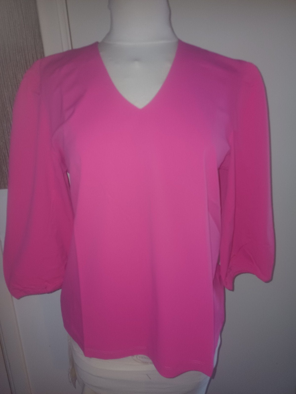 Mi piace travel V-hals top, Fuchsia, 3 kwart mouw, Kleding | Dames, Mo, Mp, Mp, Maat 46/48 (XL) of groter