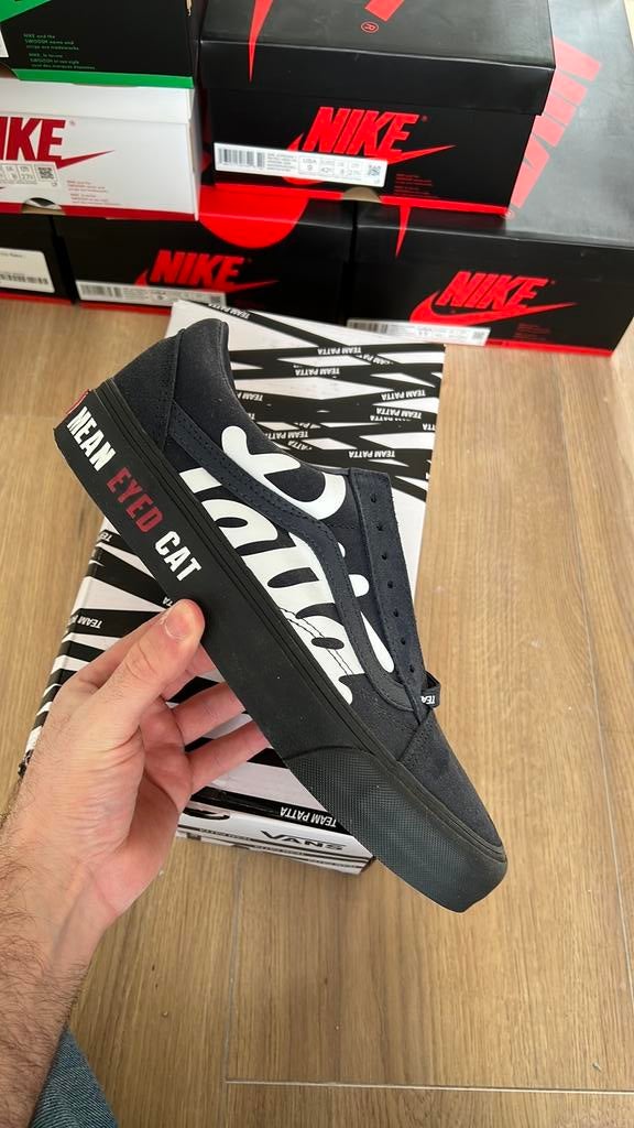 Patta x Vans Old Skool Lx Salute Black/Navy 42.5eu, Kleding | Heren, Schoenen, Ophalen of Verzenden, Zo goed als nieuw, Zwart