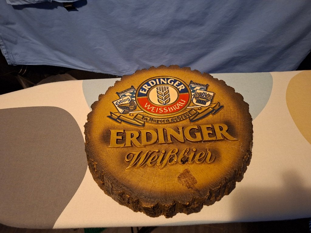 Reclamebord Erdinger Weissbräu Witbier, Verzamelen, Merken en Reclamevoorwerpen, Ophalen of Verzenden, Reclamebord