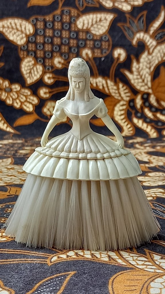 Moi oud vintage stoffer en blik uit Engeland met een vrouw., Antiek en Kunst, Ophalen of Verzenden