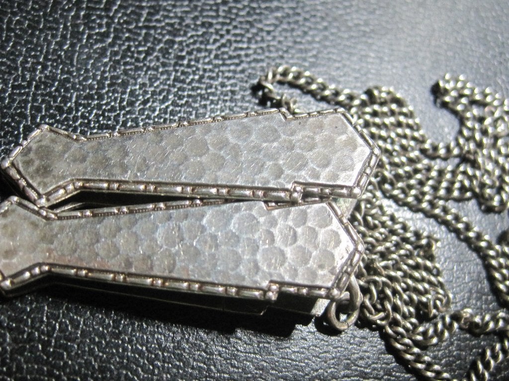 Antiek zilveren servetketting 1885, Sieraden, Tassen en Uiterlijk, Ophalen, Zilver, Ketting