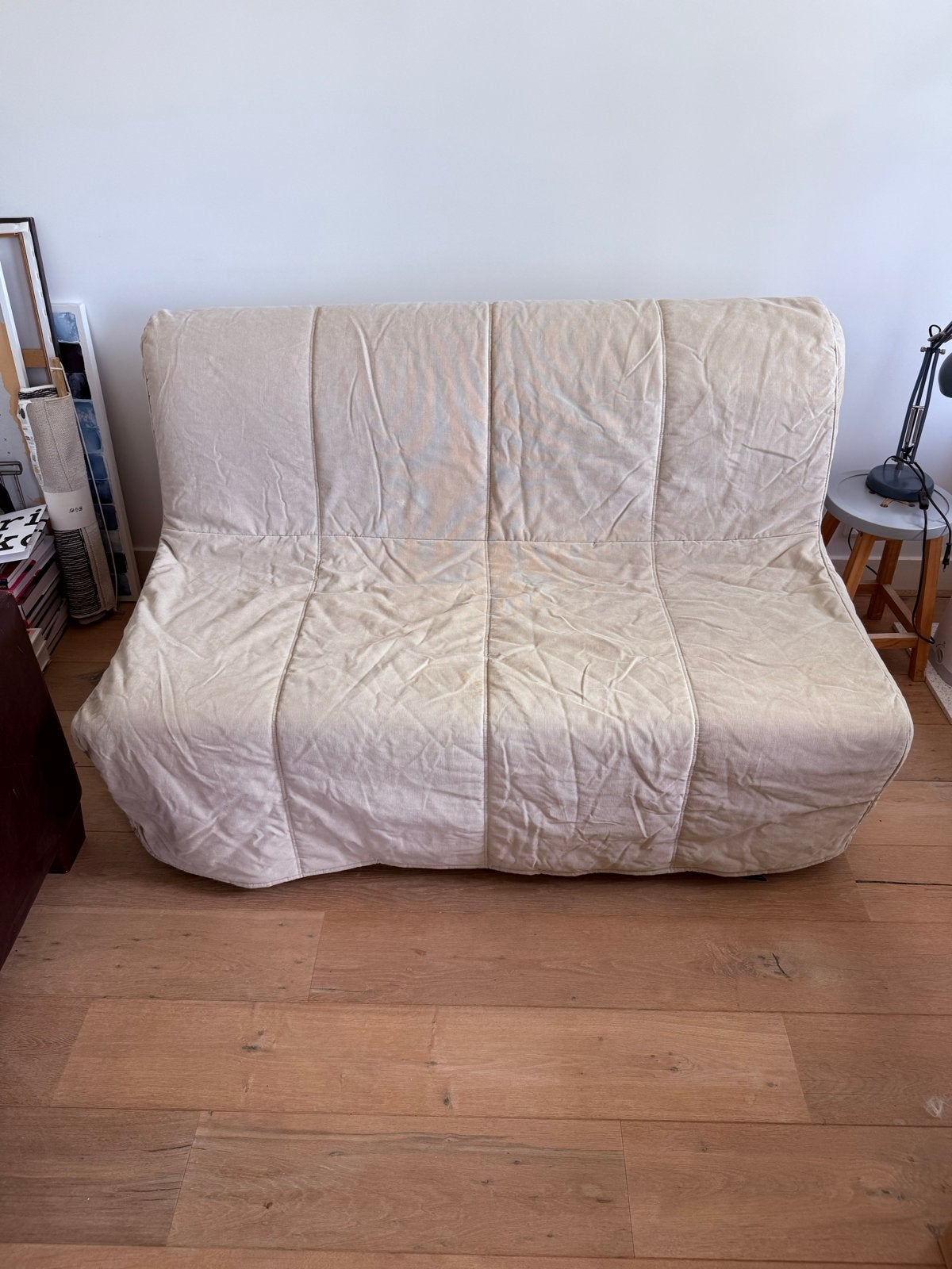 Ikea Lycksele 2-persoons slaapbank, beige, Ophalen, Gebruikt, Beige, Tweepersoons
