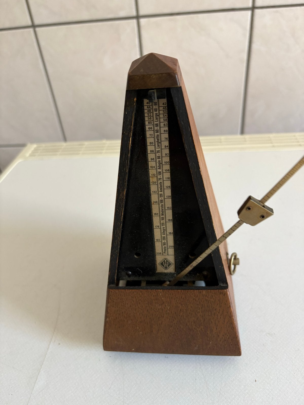 Vintage Metronoom Houten Piramide Model, Ophalen of Verzenden, Gebruikt