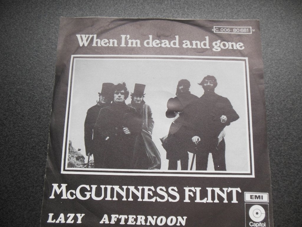 single mcguinness flint 45rpm jukebox when i'm dead and gone, Gebruikt, 7 inch, Ophalen of Verzenden, Pop