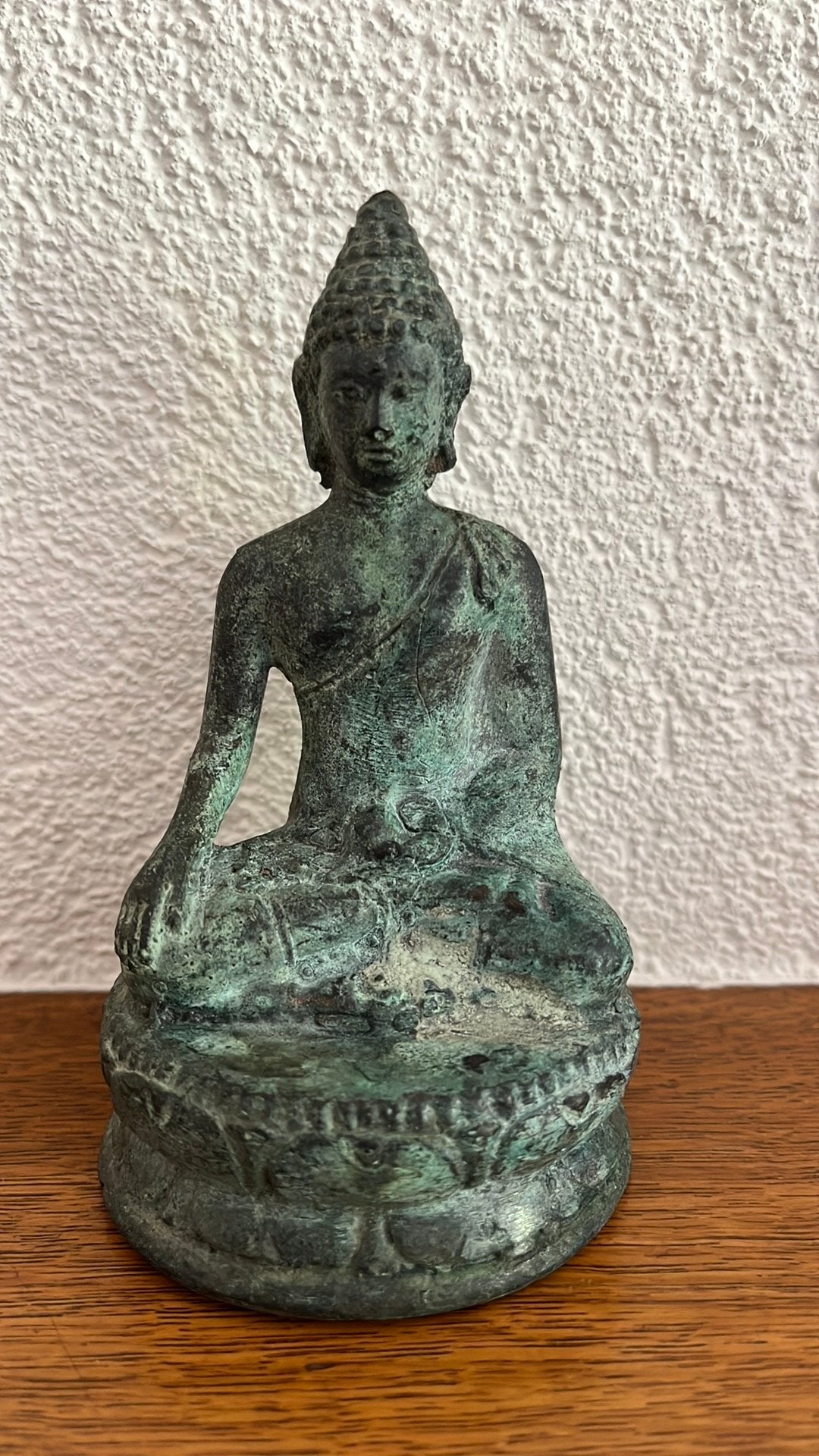 Antiek bronzen boedha beeldje, Huis en Inrichting, Woonaccessoires | Boeddhabeelden, Ophalen of Verzenden, Gebruikt, Overige materialen