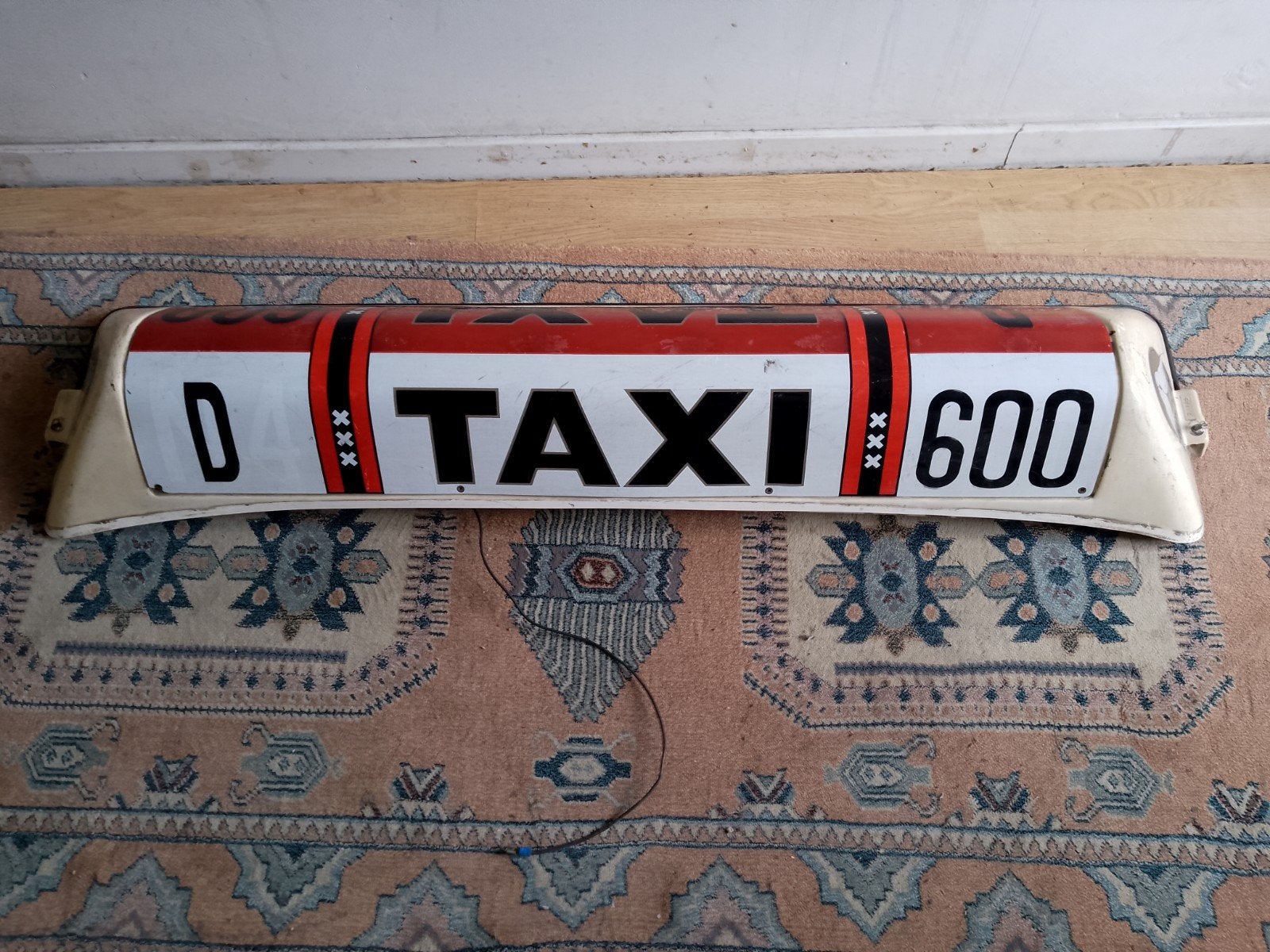 Oud dak licht TAXI 600 ADM 29/3/1990. Perfect staat, Ophalen of Verzenden, Zo goed als nieuw