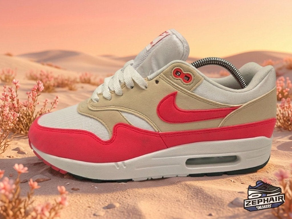 Nike Air Max 1 'Aster Pink' EU44 2024, Kleding | Heren, Schoenen, Colosseum 1, 1213 NL Hilversum, Nederland, Wit, Nike, Ophalen of Verzenden