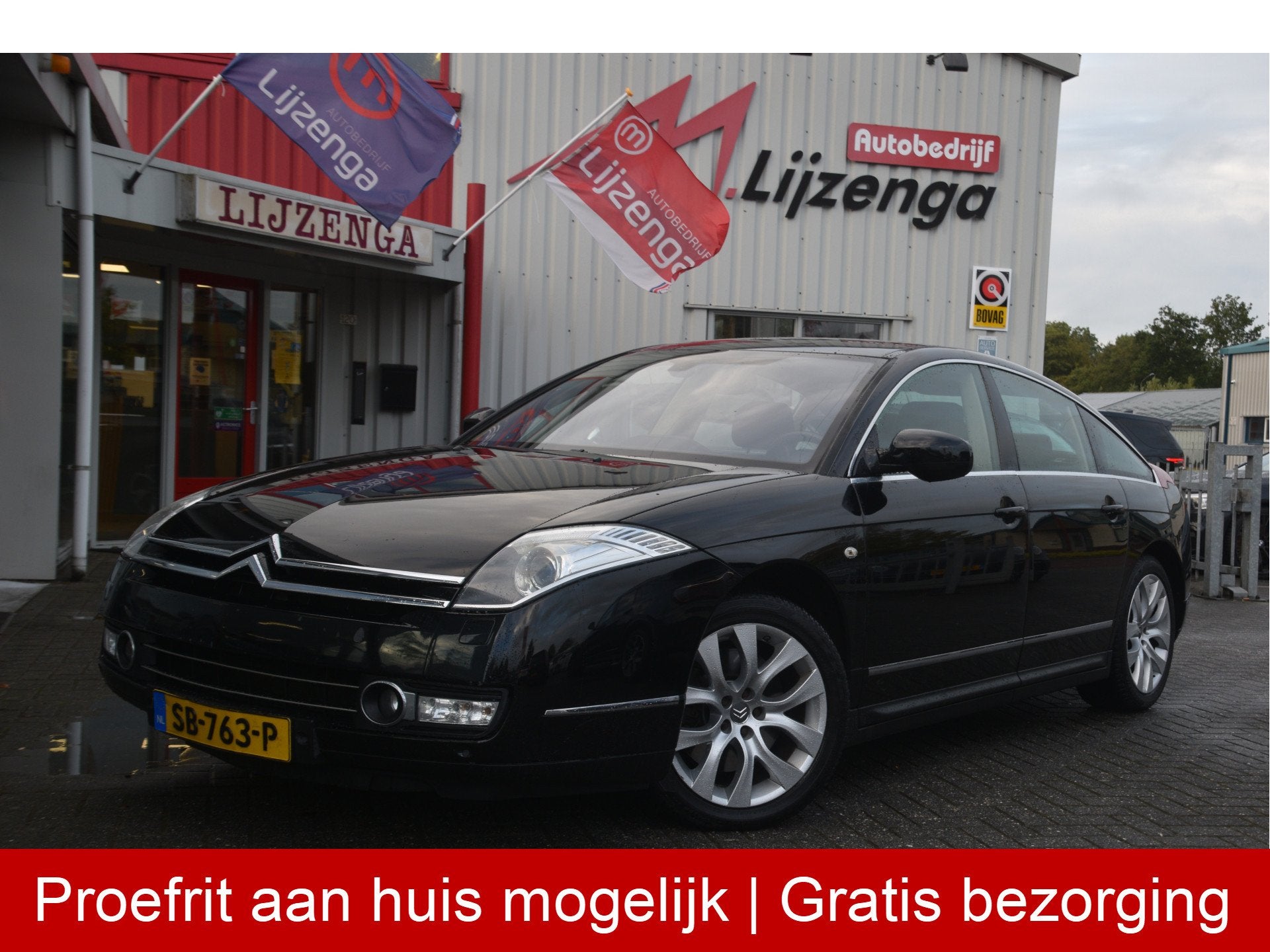 Citroën C6 3.0 HdiF V6 Exclusive Navi | Leer | Trekhaak | J, Auto's, Gebruikt, Zwart, C6, 1848 kg