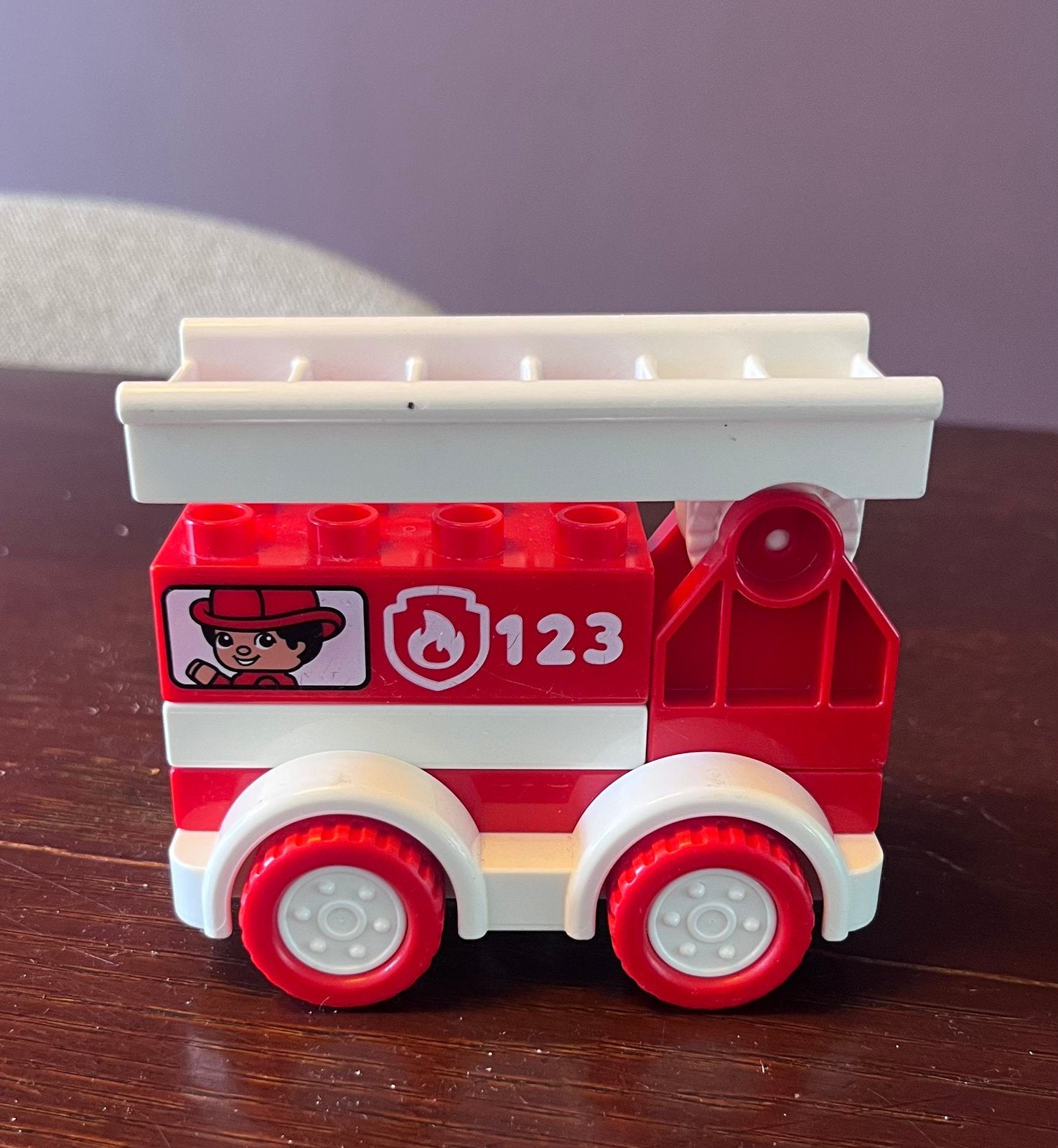 Duplo brandweerauto, Ophalen, Zo goed als nieuw, Duplo