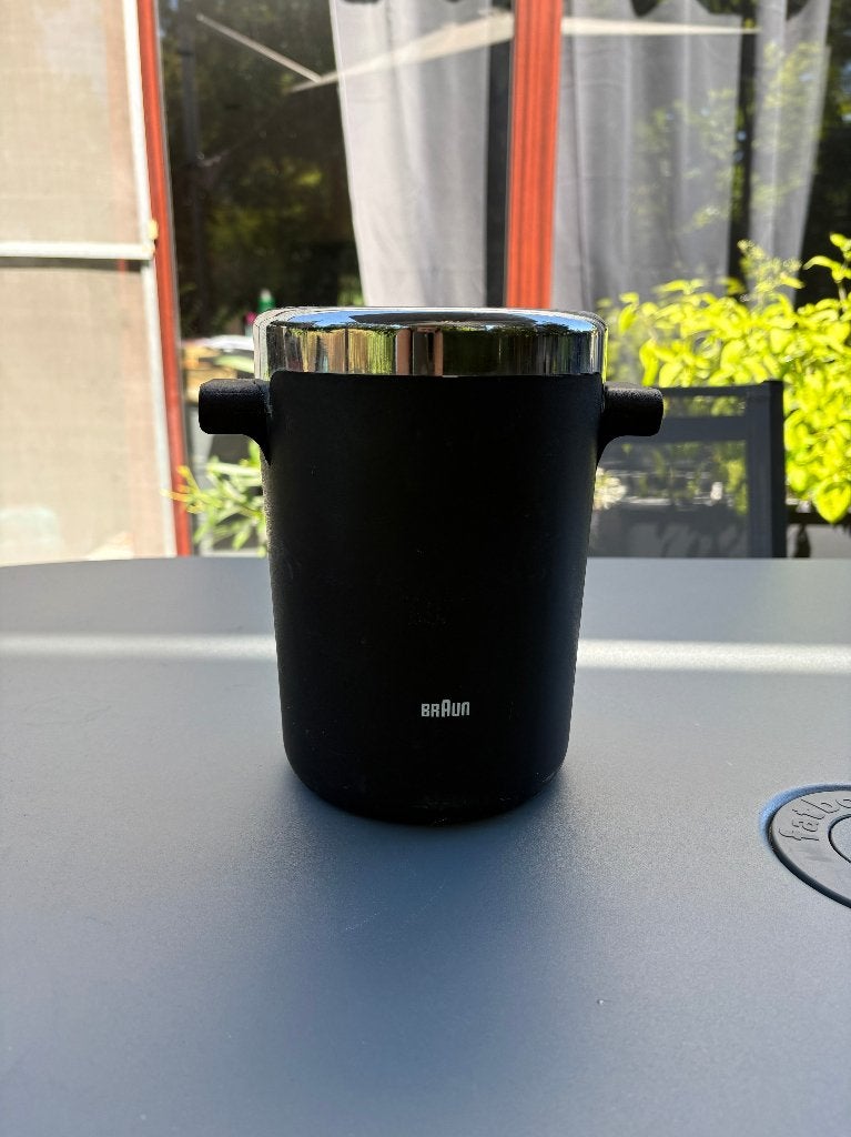 Vintage Braun ice bucket, Ophalen of Verzenden, Zo goed als nieuw, Glas, Overige stijlen