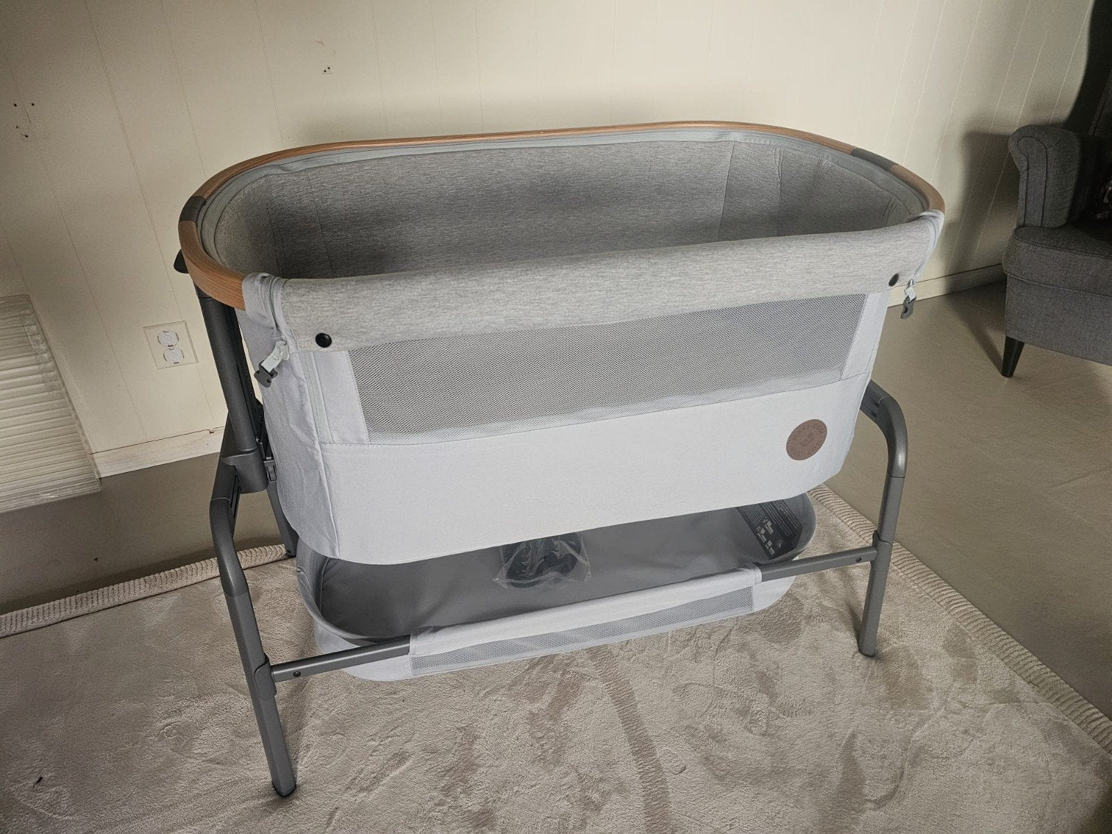 Maxi-Cosi Iora co-sleeper Essential Grey compleet met matras, Ophalen of Verzenden, Gebruikt, Wieg
