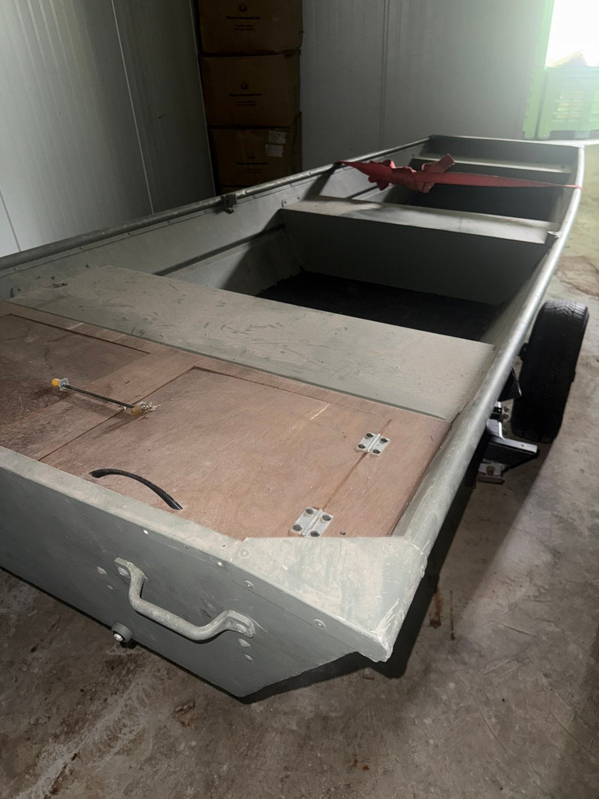 Starcraft aluminium platbodem Yahama 5pk met trailer, Watersport en Boten, Ophalen, Zo goed als nieuw, Aluminium, Afdekzeil