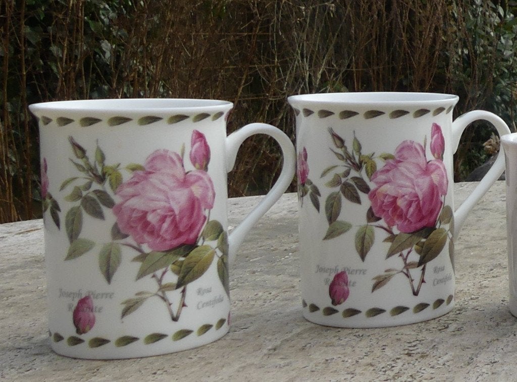 5 Rozen Mokken Redoute Roses The Country Kitchen, Overige merken, Klassiek, Nieuw, Porselein