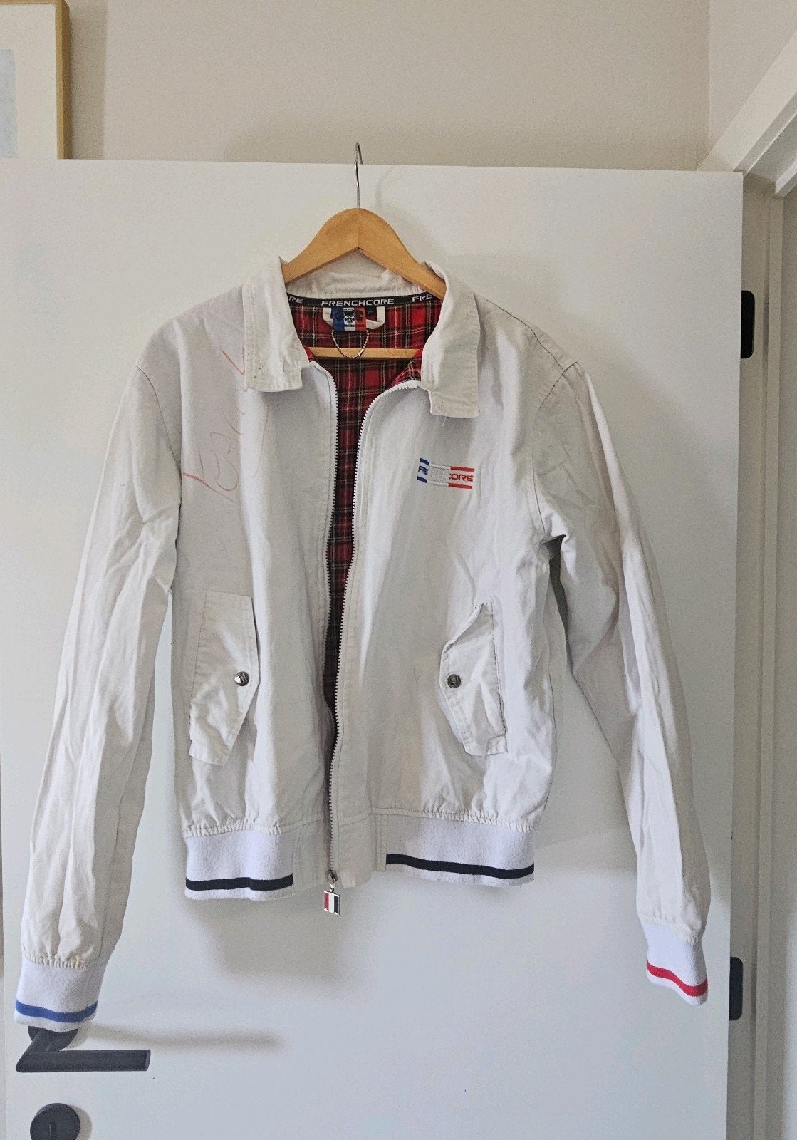 Frenchcore jack  maat XL, Verzenden, Wit, Maat 56/58 (XL), Zo goed als nieuw