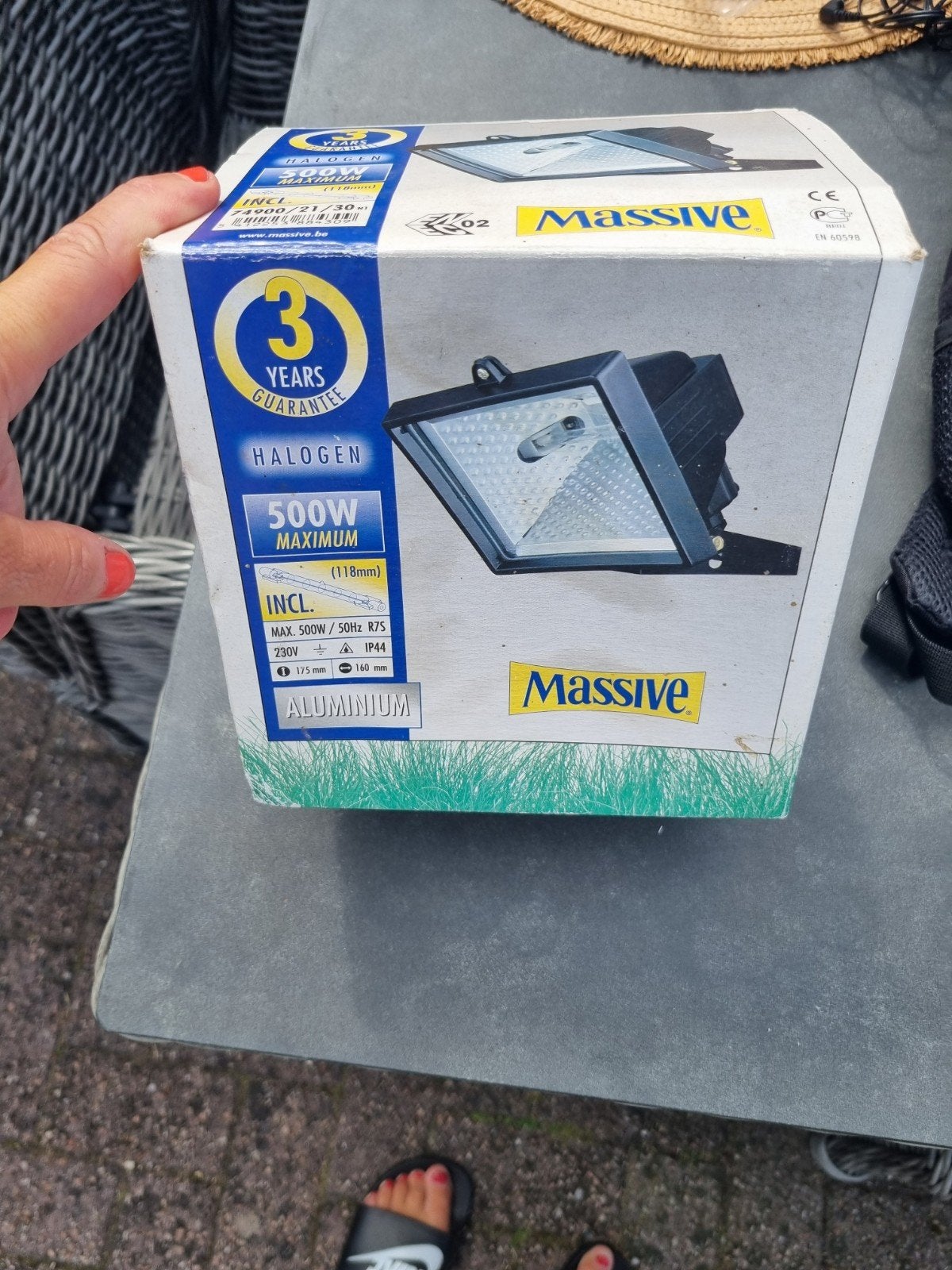 Nieuwe 500 w aluminium halogen lamp, Ophalen of Verzenden, Nieuw, Minder dan 50 watt, Lamp met armatuur