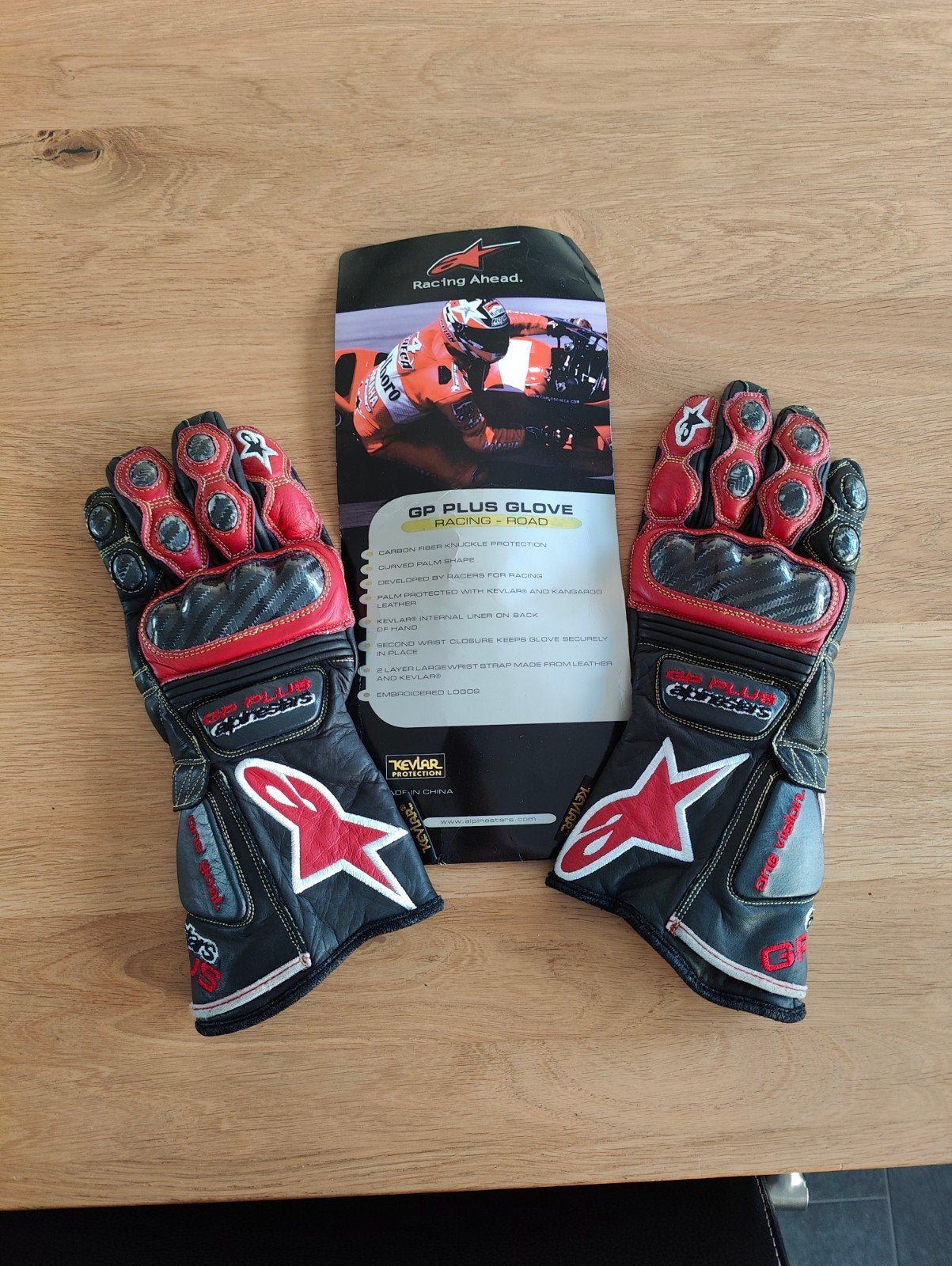 Alpinestars GP Plus racehandschoenen - Zwart/Rood, Dames, Ophalen of Verzenden, Alpinestars, Handschoenen