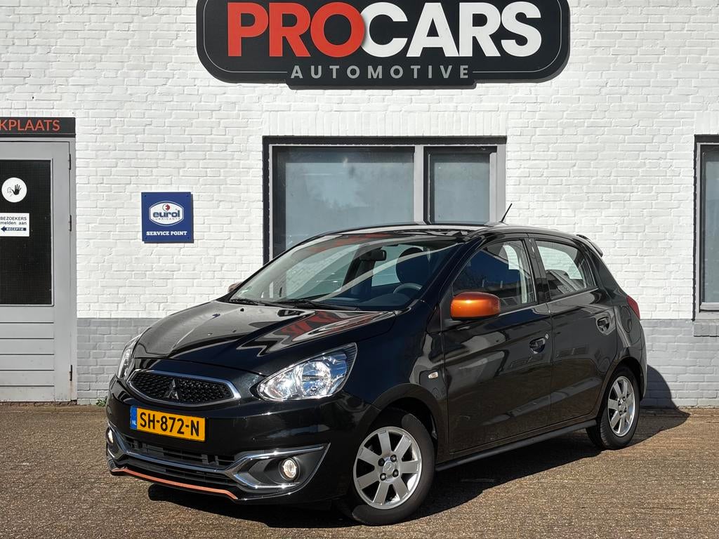 Mitsubishi Space Star 1.0 / Boekjes / Airco / Top onderhoud, Voorwielaandrijving, Stof, Zwart, Zwart