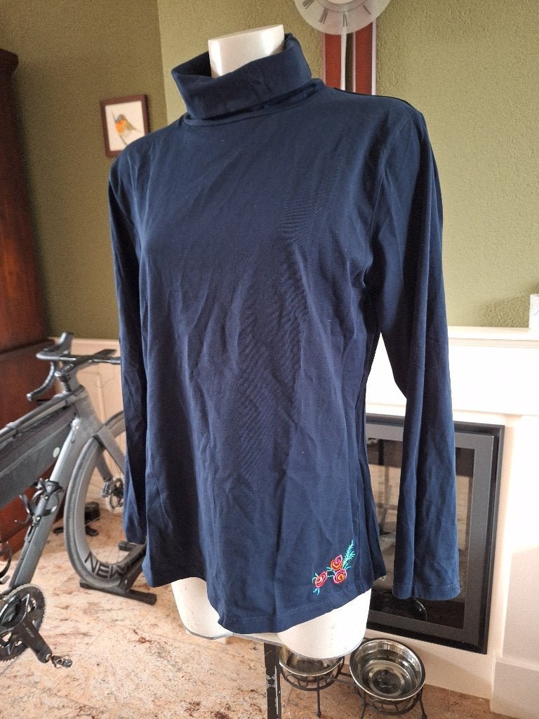 Lien en Giel top donkerblauw col mt XXL, Maat 46/48 (XL) of groter, Zo goed als nieuw, Lange mouw, Lien en Giel