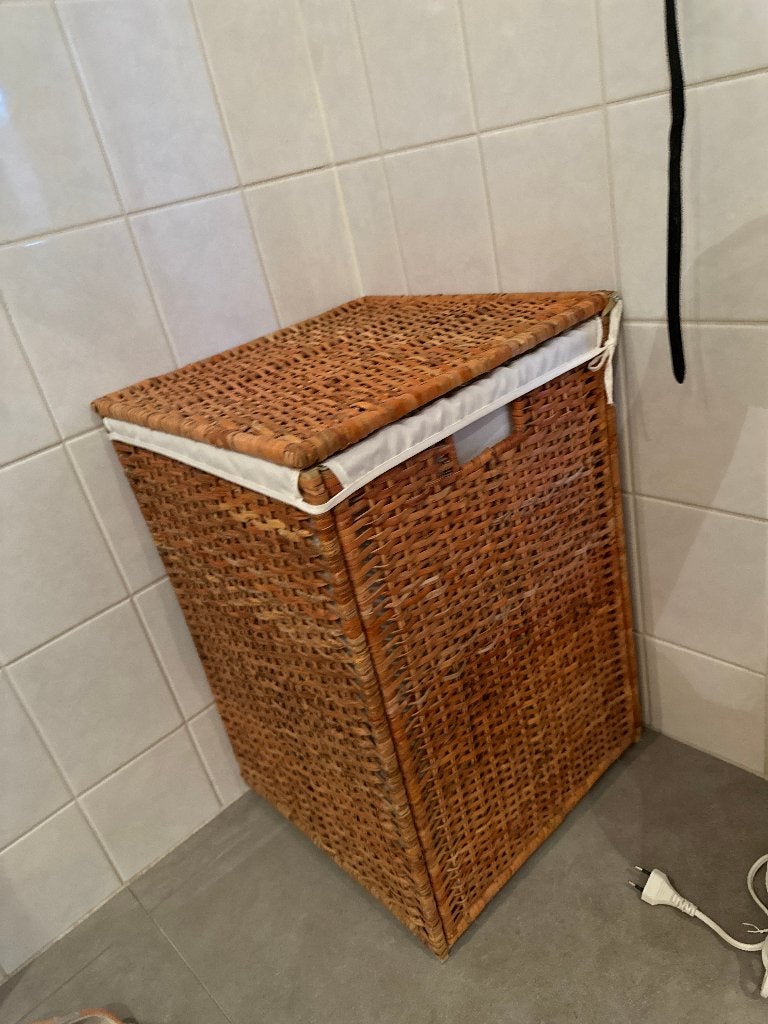IKEA BRANÄS rotan wasmand 80L – met uitneembare voering, Bruin, Zo goed als nieuw, Wasmand, Ophalen