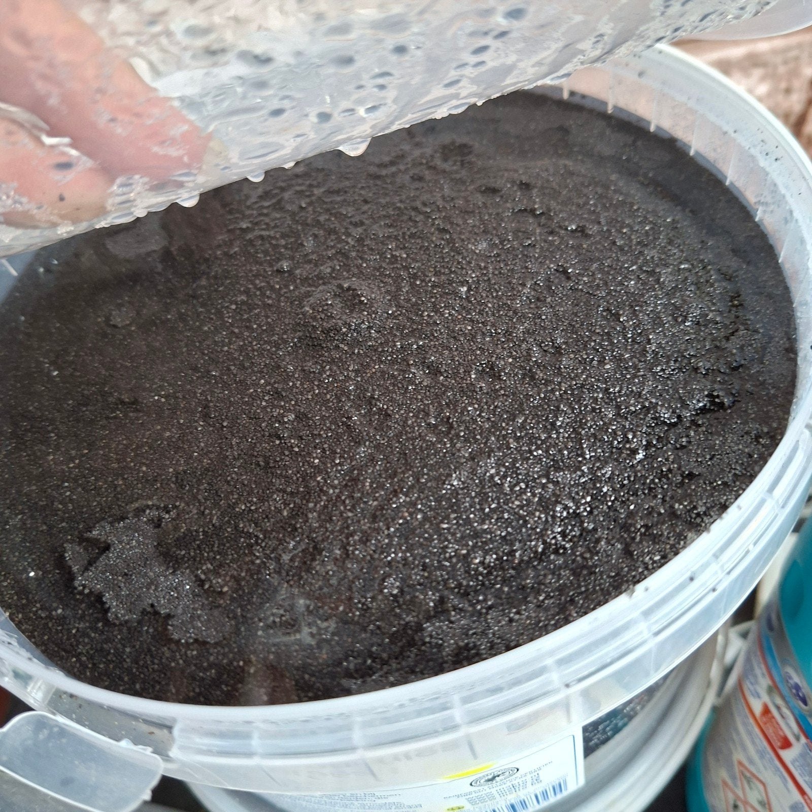 2 emmers schoon nieuw zwart aquarium zand, Ophalen, Nieuw, Grind, Zand of Voedingsbodem