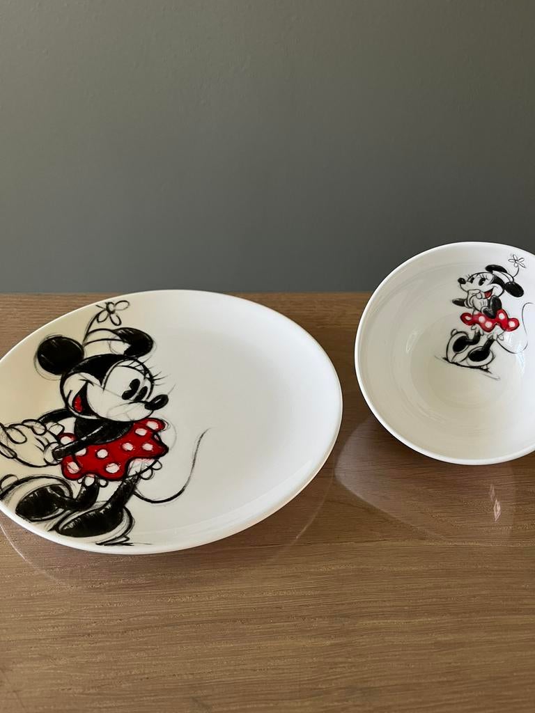 Leuke set Minnie Mouse bord en schaaltje Disney, Ophalen of Verzenden, Mickey Mouse, Servies