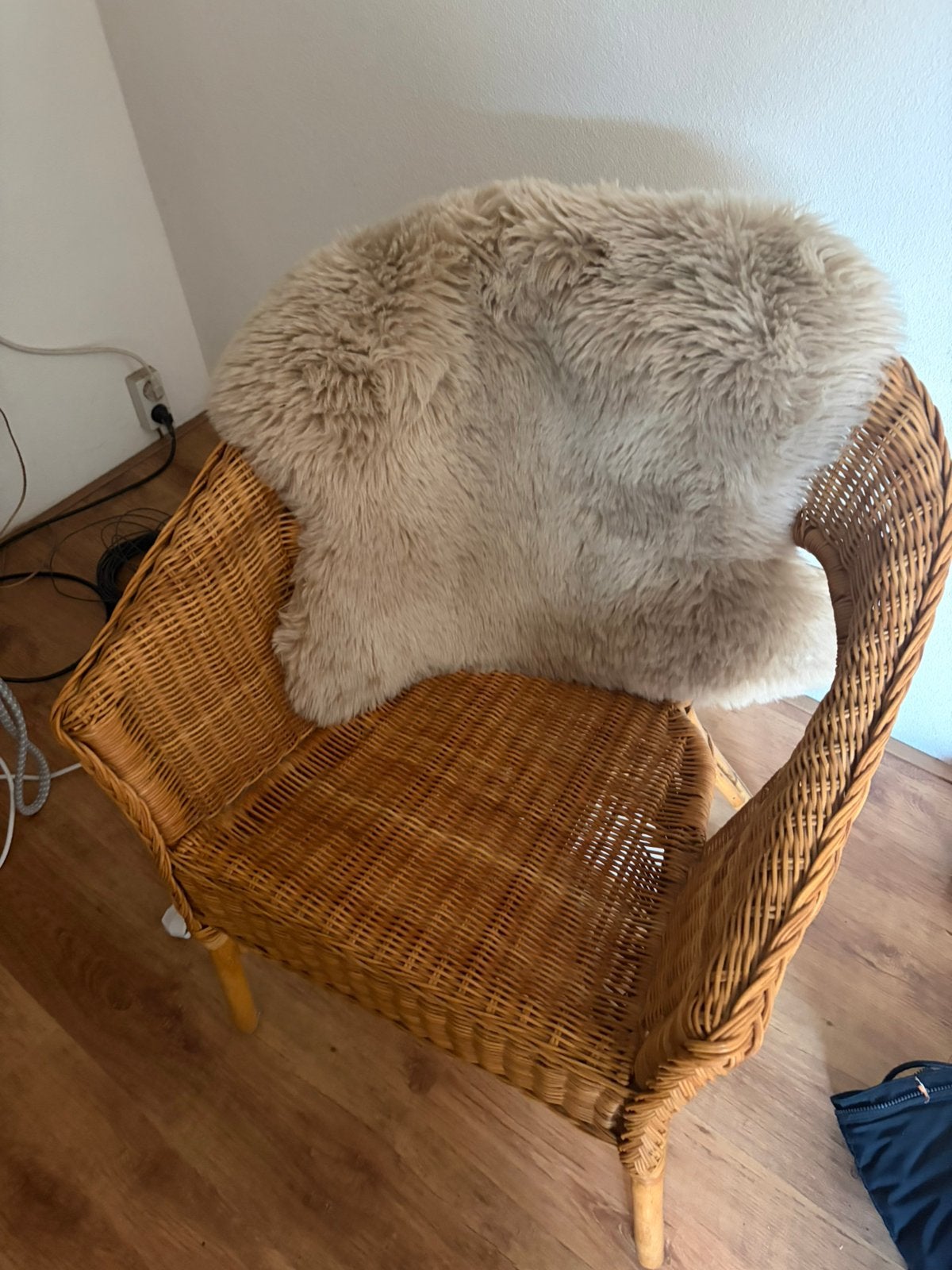 rieten stoel met 2 persoonsbankje, Huis en Inrichting, Fauteuils, Ophalen, Gebruikt, 75 tot 100 cm