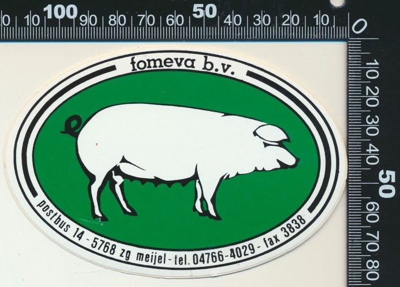 Sticker: Fomeva - Meijel, Verzenden, Zo goed als nieuw, Bedrijf of Vereniging