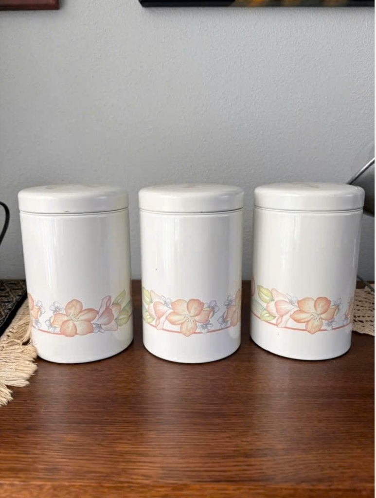 mooie vintage koffie-thee suiker bussen, Verzamelen, Blikken, Ophalen, Gebruikt, Overige, Overige merken