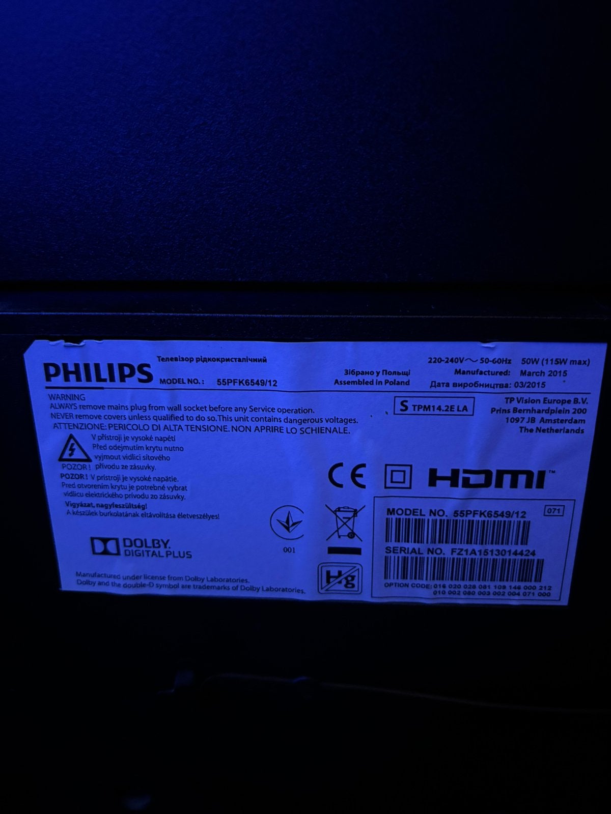Foto 7 van Tv/smart tv/televisie/55 insh
