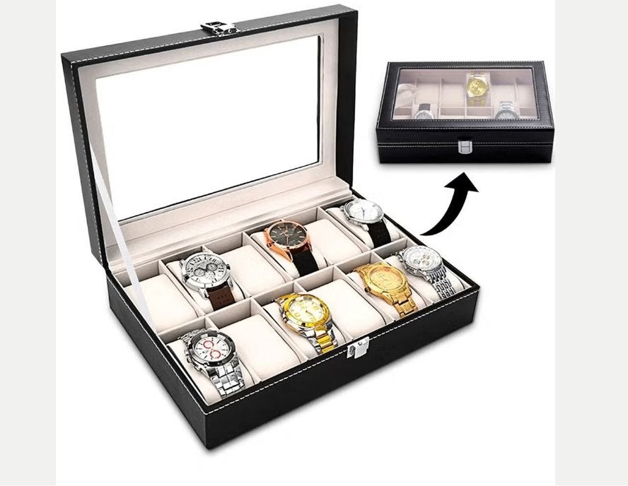 Luxe horlogedoos / horloge opbergdoos voor 12 horloges, Ophalen of Verzenden, Nieuw