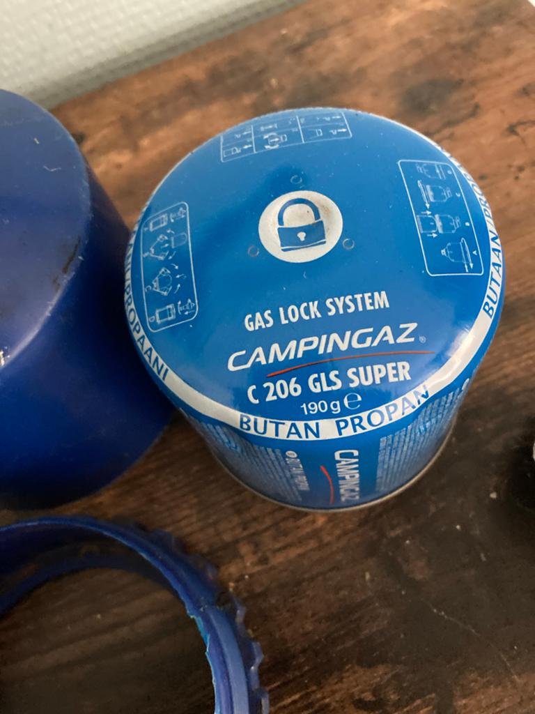 Gasbrander met volle gasfles - Campingaz C 206 GLS Super, Ophalen of Verzenden, Gebruikt