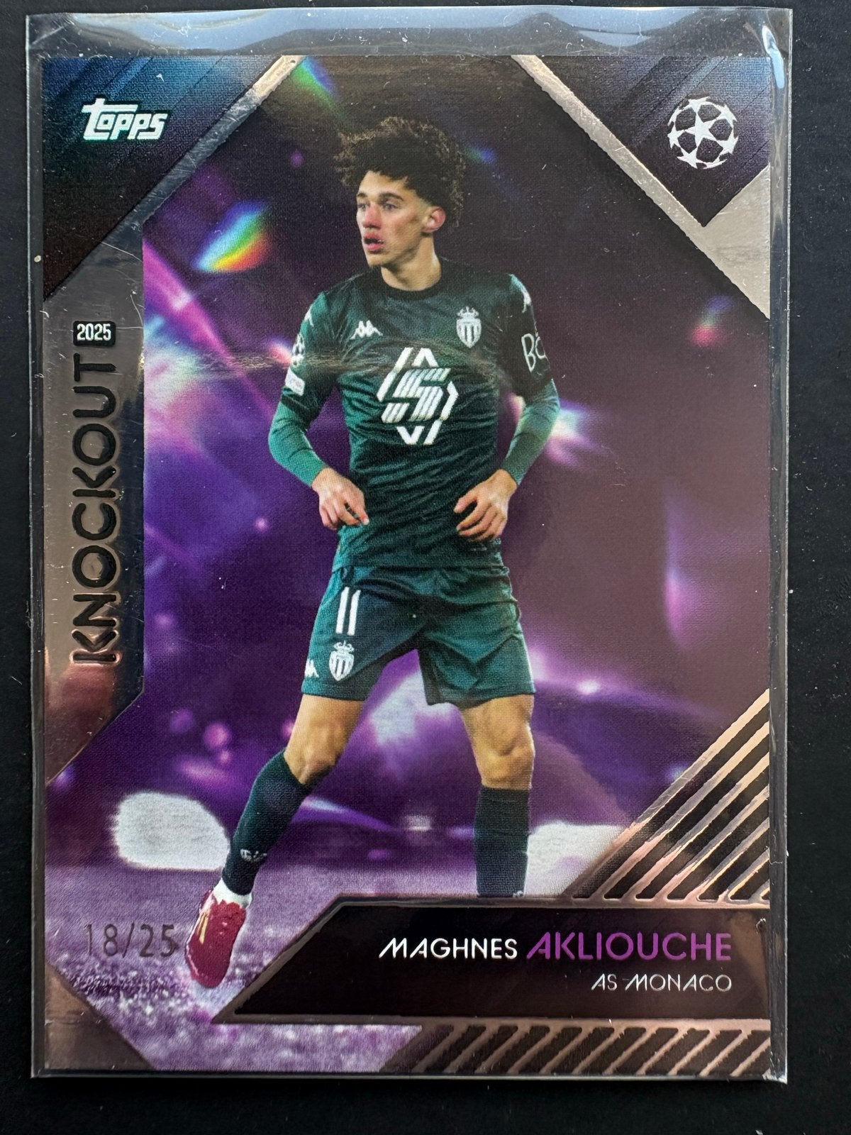 Maghnes Akliouche /25 Topps Knockout 2025 AS Monaco, Verzamelen, Ophalen of Verzenden, Zo goed als nieuw, Buitenlandse clubs, Spelerskaart