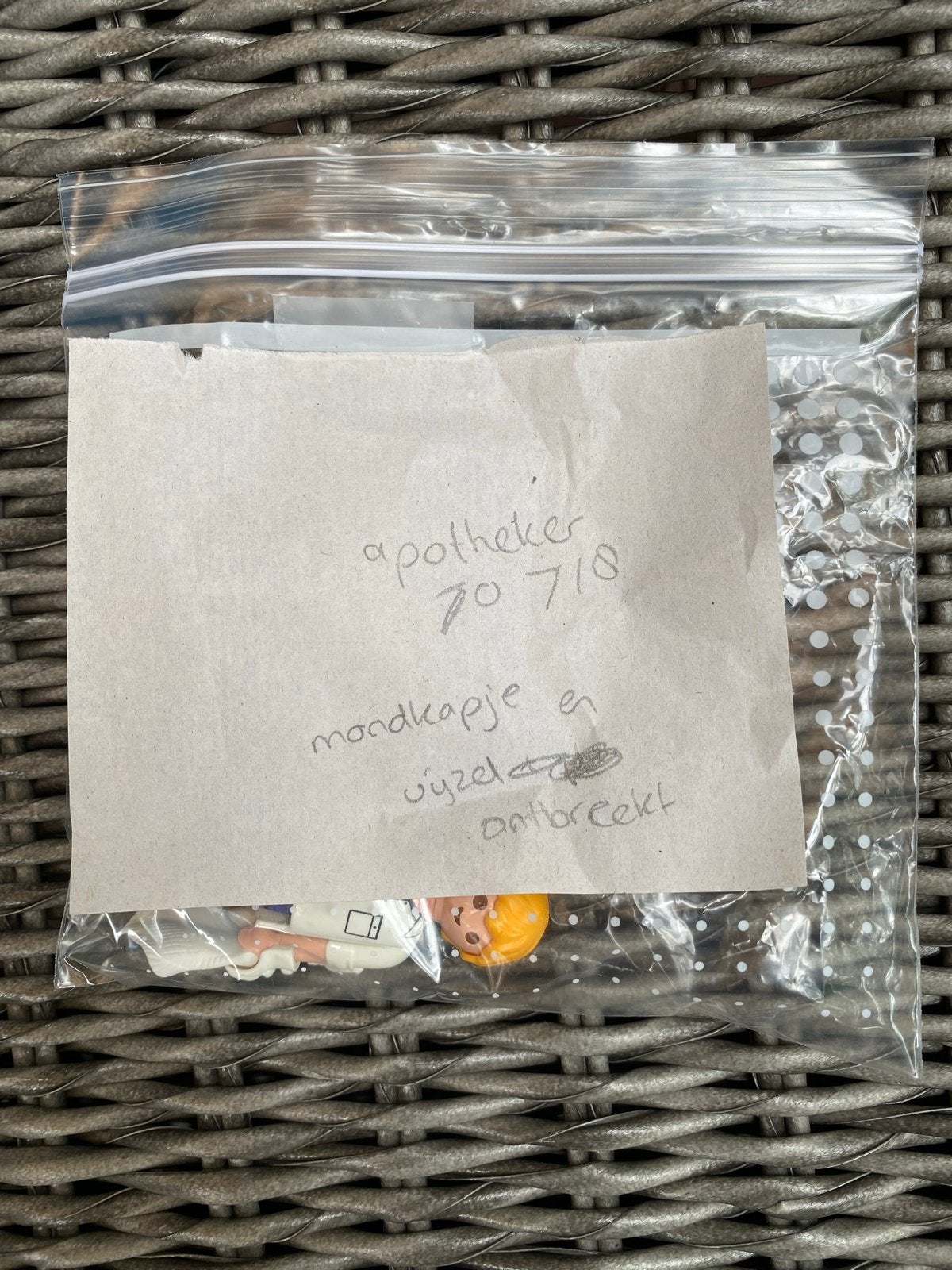 Playmobil Apotheker 70718 (zonder mondkapje en vijzel), Ophalen of Verzenden, Gebruikt, Jongen of Meisje