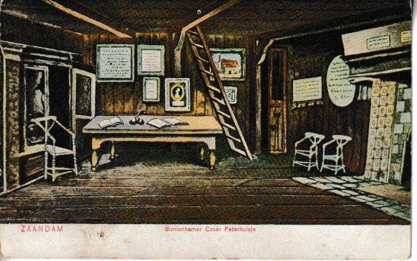ZAANDAM - BINNENKAMER CZAAR PETERHUISJE, Ophalen of Verzenden, Voor 1920, Ongelopen, Noord-Holland