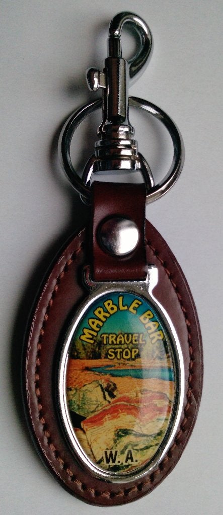 Sleutelhanger Marble Bar travel stop Western, Ophalen of Verzenden, Nieuw, Stad of Land