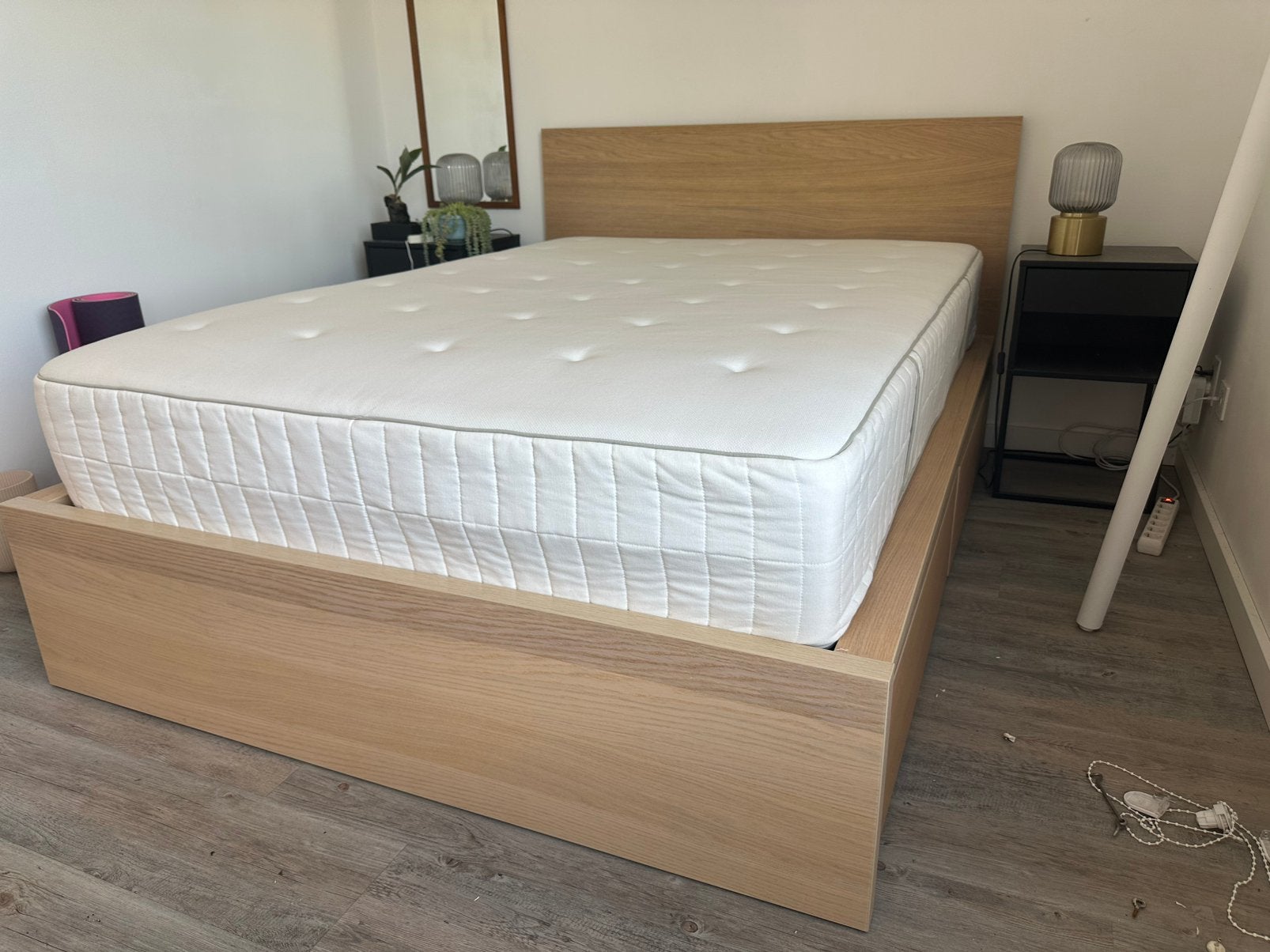 Compleet MALM bed met matras, Ophalen, Zo goed als nieuw, Tweepersoons