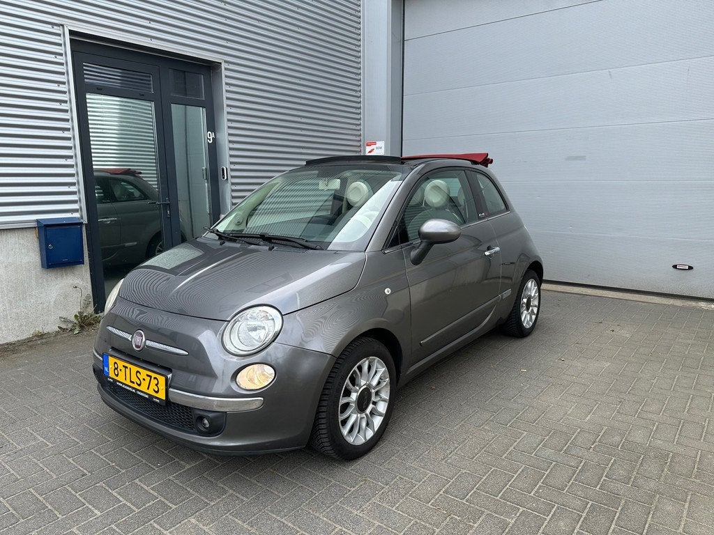 Fiat 500 C 1.2 |Lounge|Leer|Pdc|S&S|Lm velgen|Cabrio|Nwe apk, Auto's, Euro 5, Gebruikt, 4 cilinders, Leder en Stof