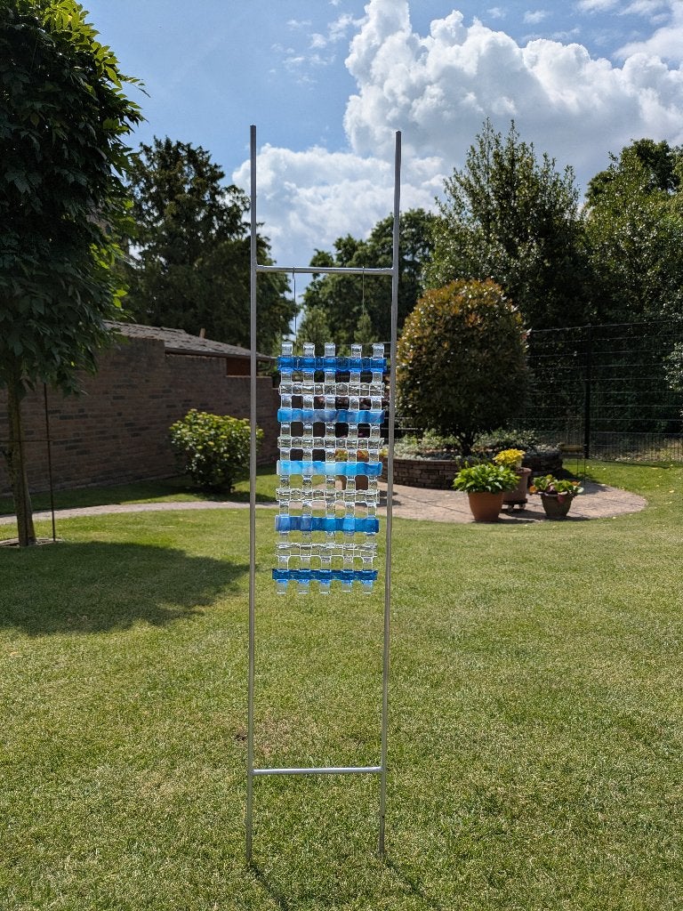 glas ornament op aluminium standaard, Ophalen, Nieuw